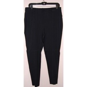 J Jill Ponte Pull On Pants Size L Black Stretch Waist Straight Leg